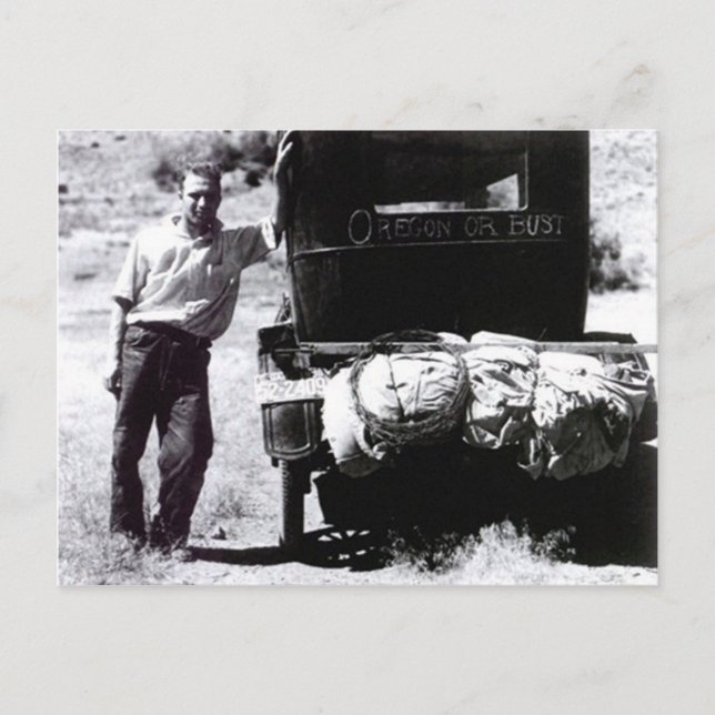 Carte postale "OREGON OU BUST" ! Promo pour visite (Devant)