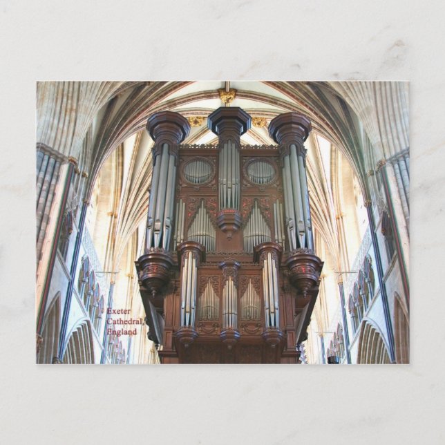 Carte Postale Orgue de la cathédrale Exeter, Devon, Angleterre,  (Devant)