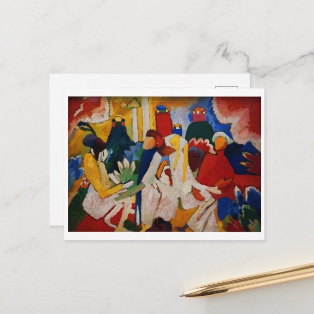 Carte Postale Oriental par Wassily Kandinsky (Devant/Arrière en situation)