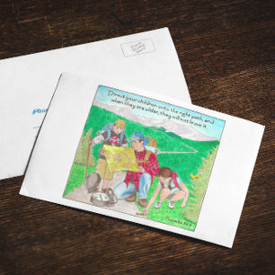 Carte Postale Orienter les enfants vers la bonne voie Inspiratio