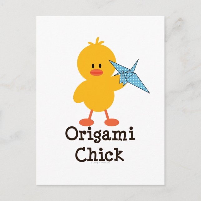 Carte postale Origami Chick (Devant)
