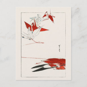 Carte Postale origami d'oiseaux - japonais traditionnel