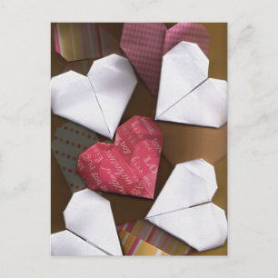 Carte postale Origami Hearts