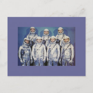 Carte Postale Original 7 astronautes de Mercure