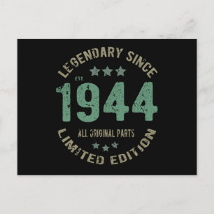 Carte Postale Original depuis 1944 Cadeau d'anniversaire légenda