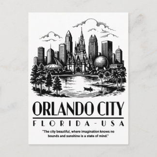 Carte Postale Orlando City Floride États-Unis