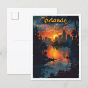 Carte Postale Orlando Florida Classic Art Retro Vintage voyage