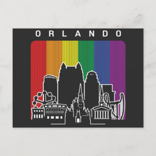Carte Postale Orlando Florida Rainbow Flag LGBTQAI Pride