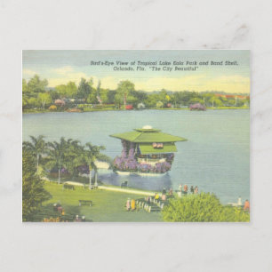 Carte Postale Orlando, Floride Lac vintage Eola Bandshell