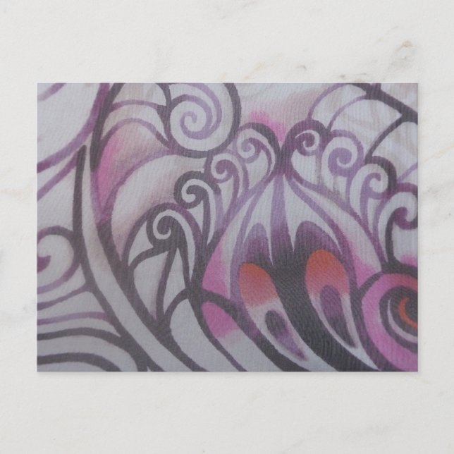 Carte Postale Ornamente en lila (Devant)