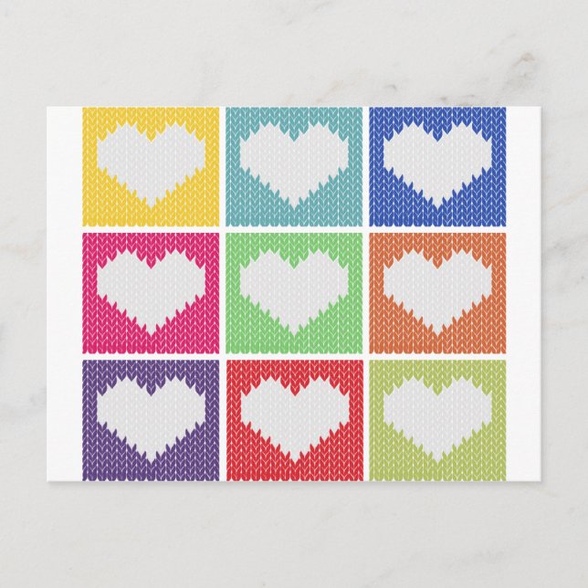 Carte Postale Ornement de coeur de pop art (Devant)