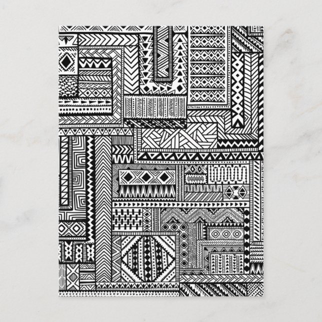 Carte Postale Ornement ethnique (Devant)