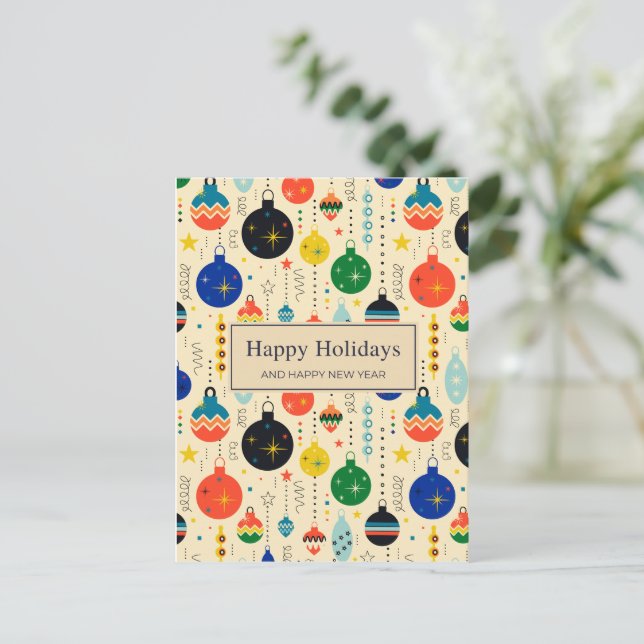 Carte Postale Ornements de vacances non photo (Debout devant)