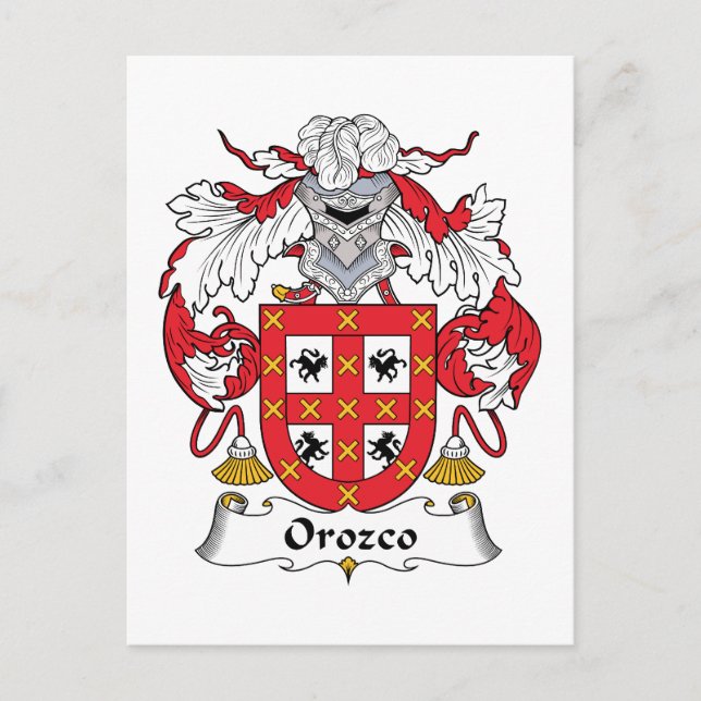 Carte Postale Orozco Family Crest (Devant)