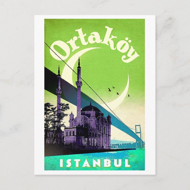 Carte Postale Ortakoy, Bosphore, pont, Istanbul, Turquie (Devant)