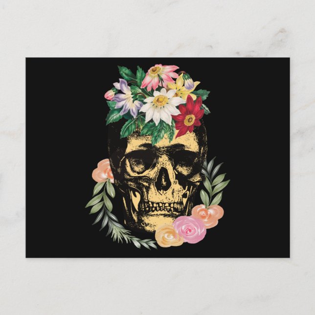 Carte Postale Os Et Fleurs (Devant)