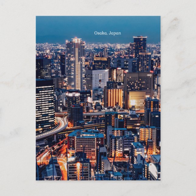 Carte Postale Osaka Japon, photo de la ville (Devant)