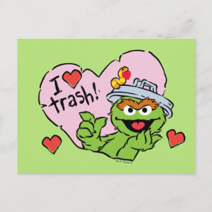 Carte Postale Oscar "I Love Trash" Valentine