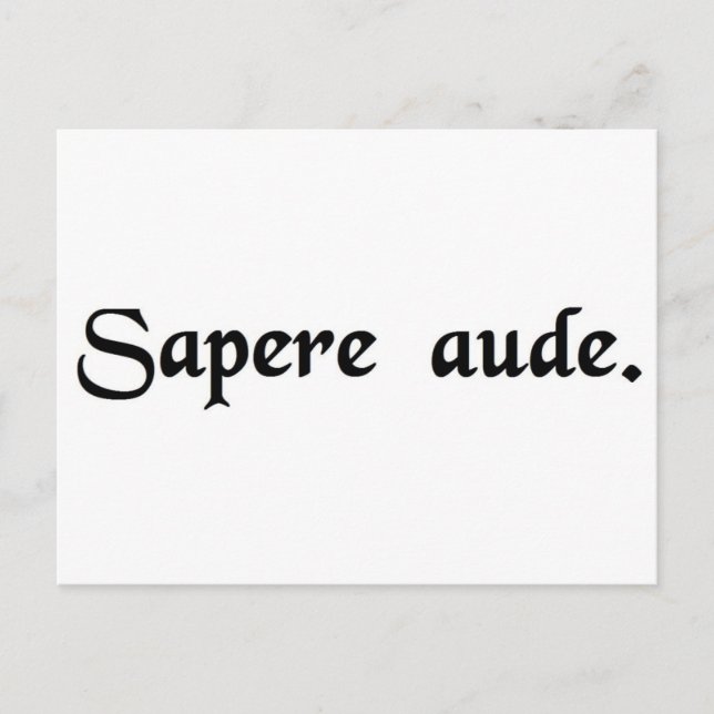 Carte Postale Osez être sage. (Devant)