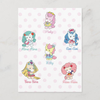 Carte postale Osharena Pony Kawaii Friends