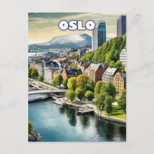 Carte Postale Oslo, joyau scandinave aux rives claires (Devant)