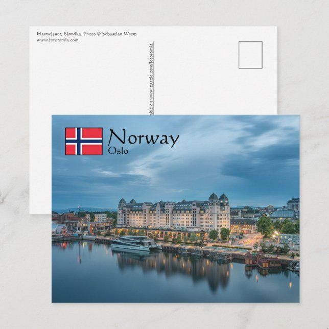 Carte Postale Oslo Norvège (Devant / Derrière)