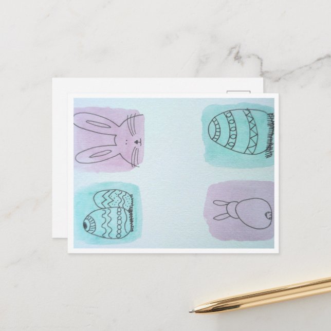 Carte Postale Ostergrüße  (Devant/Arrière en situation)