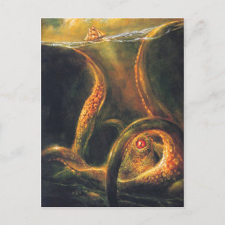 Carte Postale Otopus monstre
