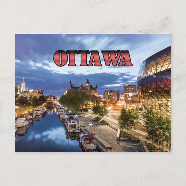 Carte Postale Ottawa au crépuscule (Devant)