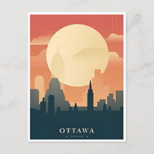 Carte Postale Ottawa Canada Vintage voyage illustration retro