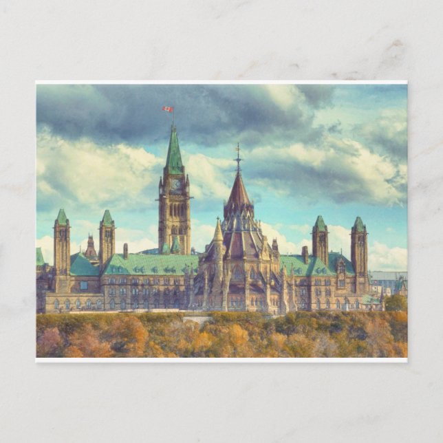 Carte Postale Ottawa Parlement Hill Ontario Canada Art (Devant)