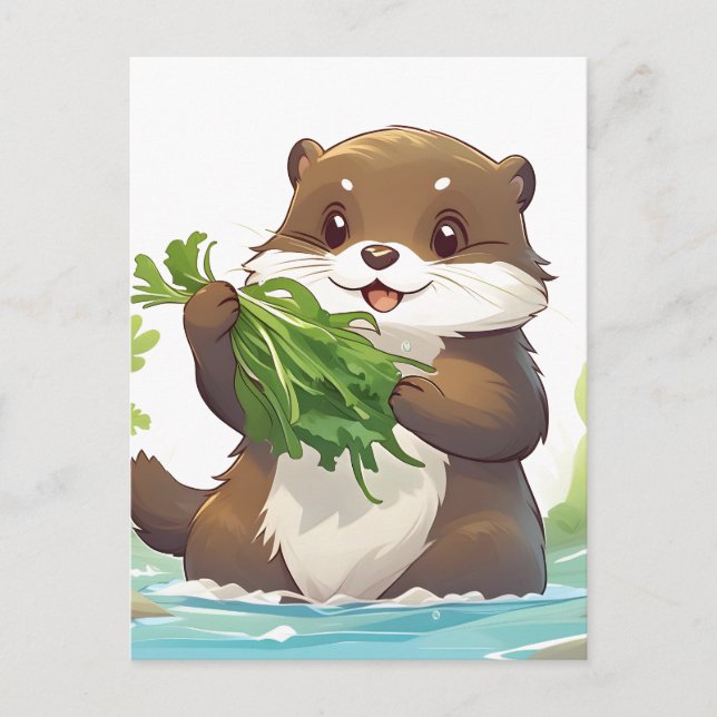 Carte Postale Otter adorable (Devant)