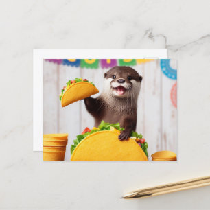 Carte Postale Otter Avec Tacos