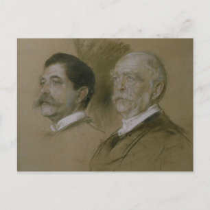 Carte Postale Otto von Bismarck et son Fils Herbert