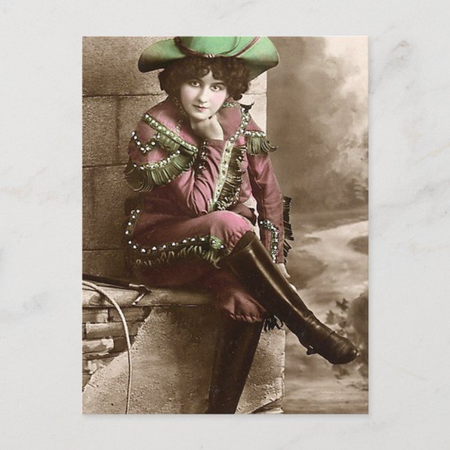 Carte Postale Où A-T-Elle Obtenu Ce Casquette ? (Devant)