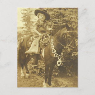 CARTE POSTALE OU CARTON D'INVITATION DE COWGIRL VI