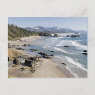 Carte Postale OU, Côte de l'Oregon, Parc d'état Ecola, Croissant