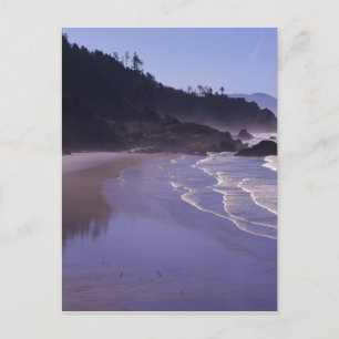 Carte Postale OU, Ecola SP, Plage indienne avec brouillard matin