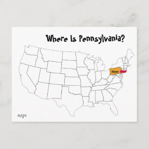Carte Postale Où Est La Pennsylvanie ?