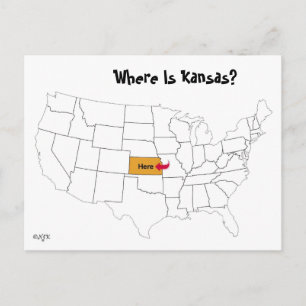 Carte Postale Où Est Le Kansas ?