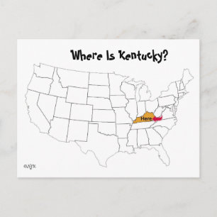 Carte Postale Où Est Le Kentucky ?