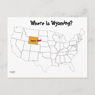 Carte Postale Où Est Le Wyoming ?
