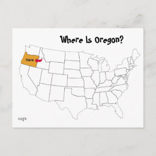 Carte Postale Où Est L'Oregon ?