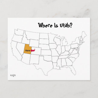 Carte Postale Où Est Utah ?