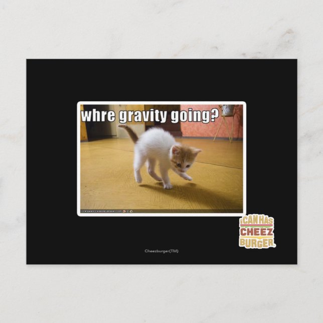 Carte Postale Où va la gravité ? (Devant)