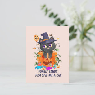 Carte Postale Oubliez Candy Donnez-Moi Juste Un Chat - Chat De S