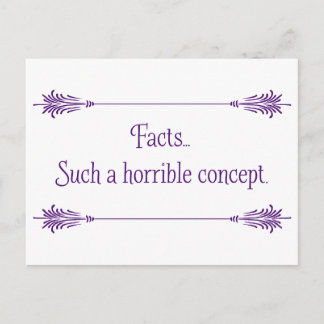 Carte Postale Oubliez les faits...