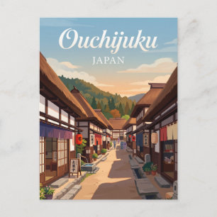 Carte Postale Ouchijuku Japon