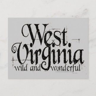 Carte Postale Ouest Virginie W&W_Black