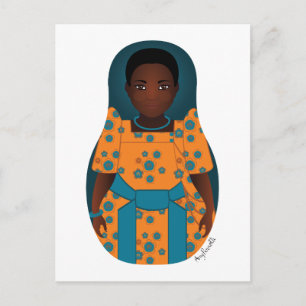 Carte postale ougandaise Matryoshka